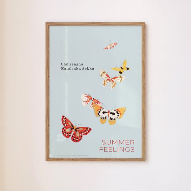 Sommerfugleplakat. Kamisaka Sekka (red)