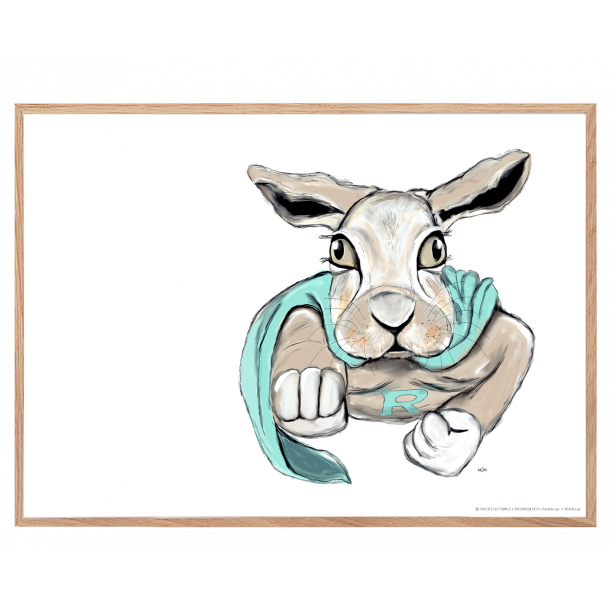 Super kanin. Plakat med dyr.