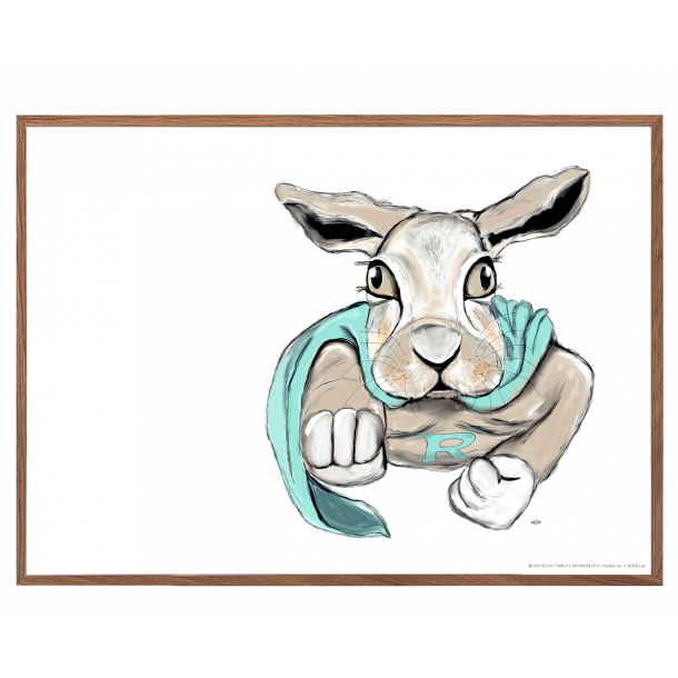 Super kanin. Plakat med dyr.