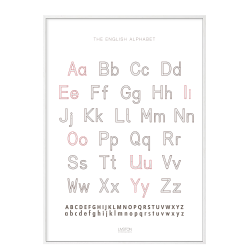 Engelsk alfabet plakat