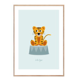 Brneplakat med tiger i cirkus (Bl)