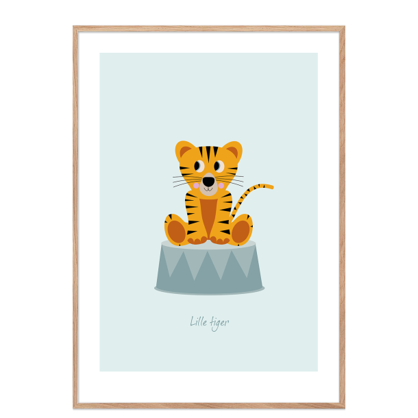 Brneplakat med tiger i cirkus (Bl)