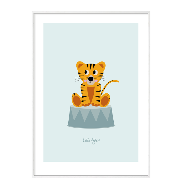 Brneplakat med tiger i cirkus (Bl)