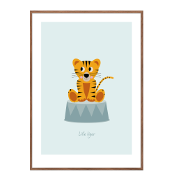 Brneplakat med tiger i cirkus (Bl)