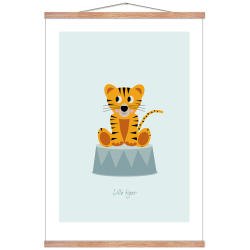 Brneplakat med tiger i cirkus (Bl)