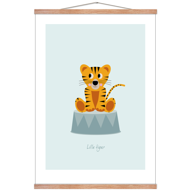 Brneplakat med tiger i cirkus (Bl)