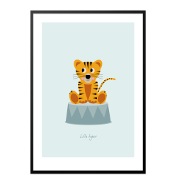 Brneplakat med tiger i cirkus (Bl)