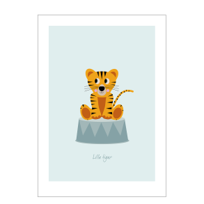 Brneplakat med tiger i cirkus (Bl)
