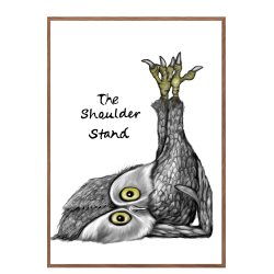 Ugle "The shoulder stand" - Plakat med dyr