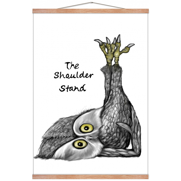 Ugle "The shoulder stand" - Plakat med dyr