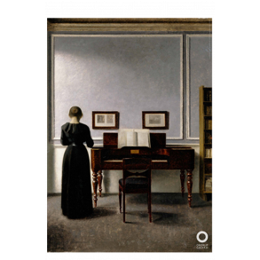 Vilhelm Hammershi. Interir med klaver og kvinde. Ordrupgaard.