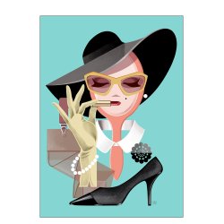 Vintage lady - Plakat