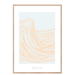 Wellen pastellfarben. Pfirsich