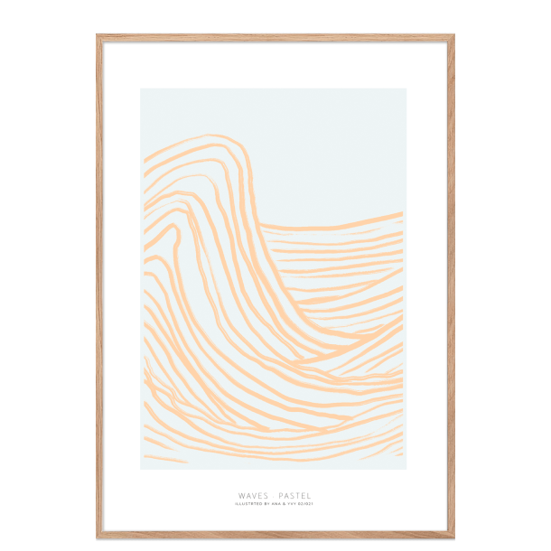 Waves pastel. Fersken
