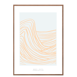 Wellen pastellfarben. Pfirsich