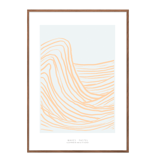 Waves pastel. Fersken