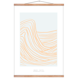 Wellen pastellfarben. Pfirsich