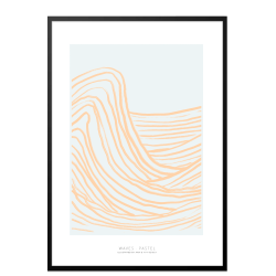 Wellen pastellfarben. Pfirsich