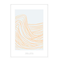 Wellen pastellfarben. Pfirsich