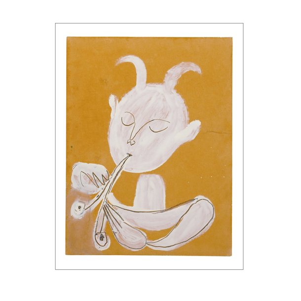 White Faun Playing the Flute. Picasso