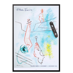 Wilhelm Freddie plakat. Galerie Asbk