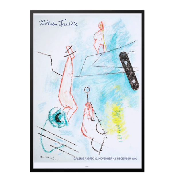 Wilhelm Freddie plakat. Galerie Asbk