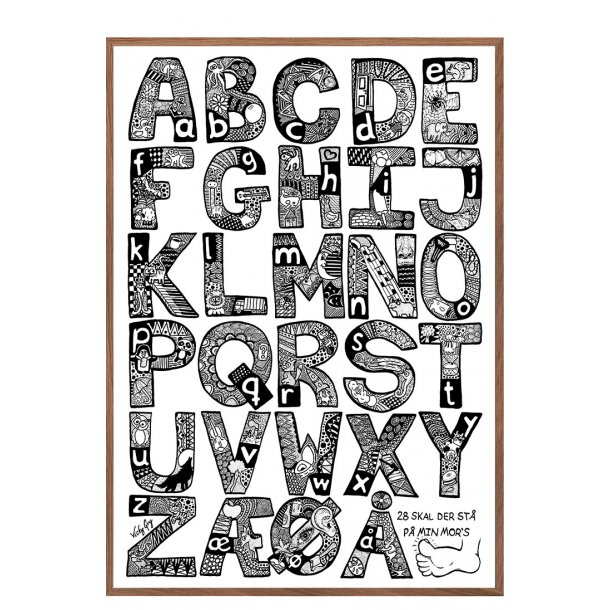 Begå underslæb Meget rart godt Relativ størrelse ABC plakat. Illustration af alfabetet. Vicky Gry - Plakater - Permild &  Rosengreen