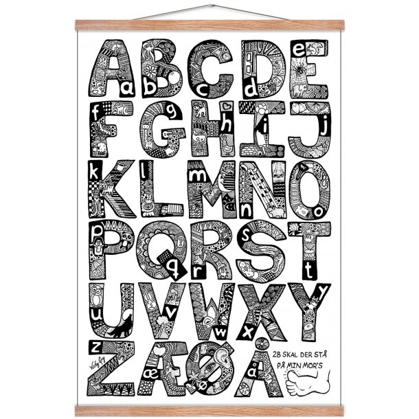 ABC plakat. Illustration af alfabetet. Vicky Gry