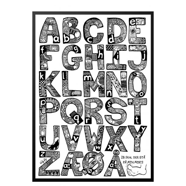 ABC plakat. Illustration af alfabetet. Vicky Gry