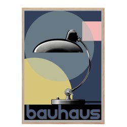 Sort lampe - Bauhaus - plakat
