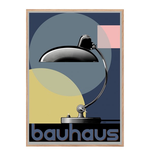 Sort lampe - Bauhaus - plakat