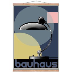 Sort lampe - Bauhaus - plakat