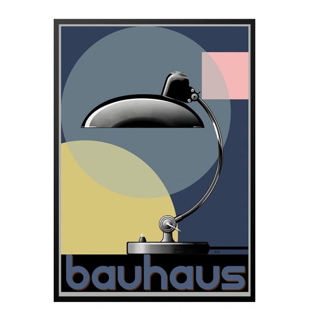Sort lampe - Bauhaus - plakat