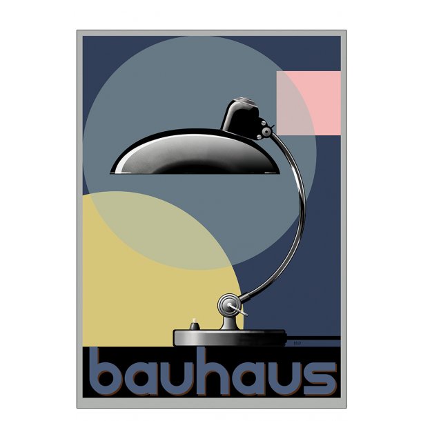 Schwarze Lampe - Bauhaus - Poster