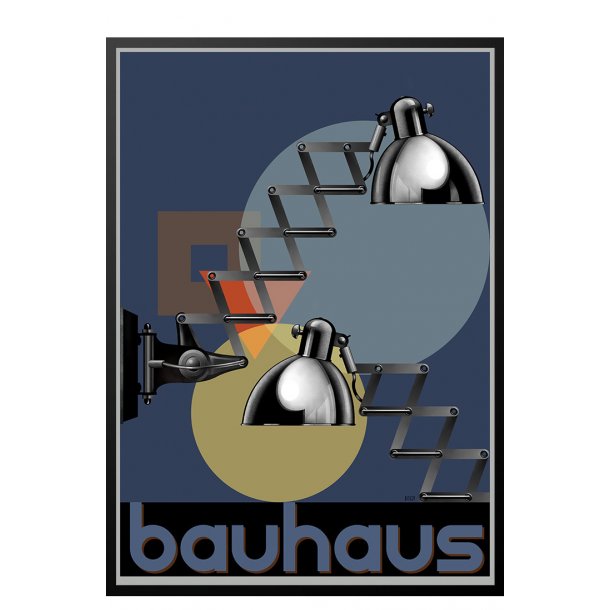 Sakselampe - Bauhaus - plakat