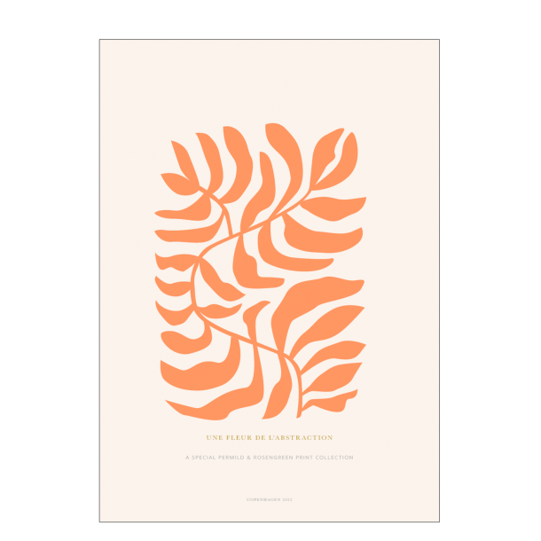 Poster. Fleur de abstraction No. 9 - Peach