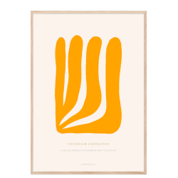 Poster. Fleur de abstraction No. 8 - Orange