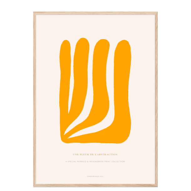 Poster. Fleur de abstraction No. 8 - Orange