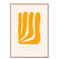 Poster. Fleur de abstraction No. 8 - Orange