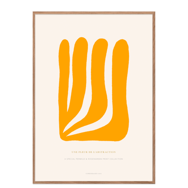 Poster. Fleur de abstraction No. 8 - Orange