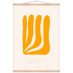 Poster. Fleur de abstraction No. 8 - Orange
