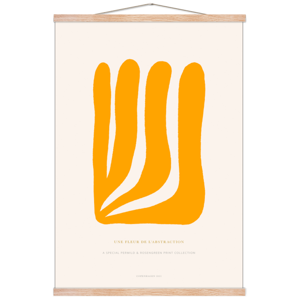 Poster. Fleur de abstraction No. 8 - Orange