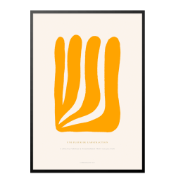 Poster. Fleur de abstraction No. 8 - Orange