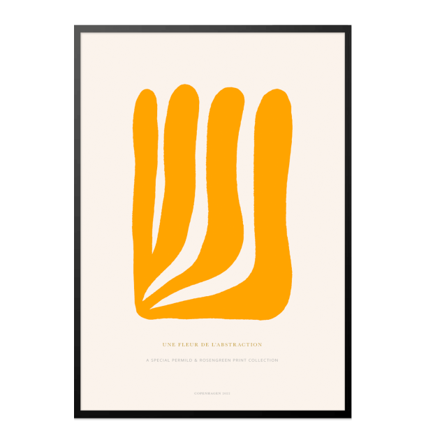 Poster. Fleur de abstraction No. 8 - Orange
