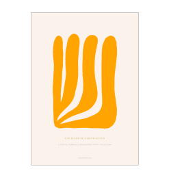 Poster. Fleur de abstraction No. 8 - Orange
