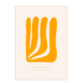 Plakat. Abstrakte Blume Nr. 8 - Orange