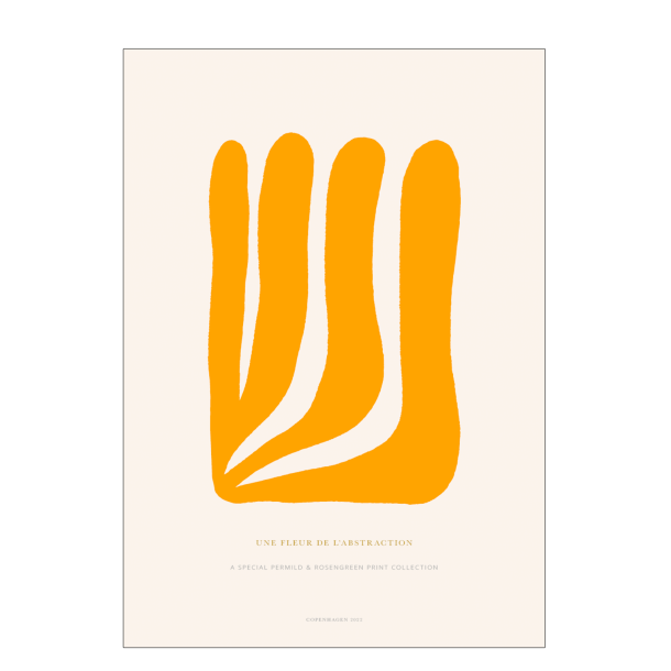 Poster. Fleur de abstraction No. 8 - Orange