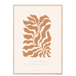 Poster. Fleur de abstraction No. 6 - Brown