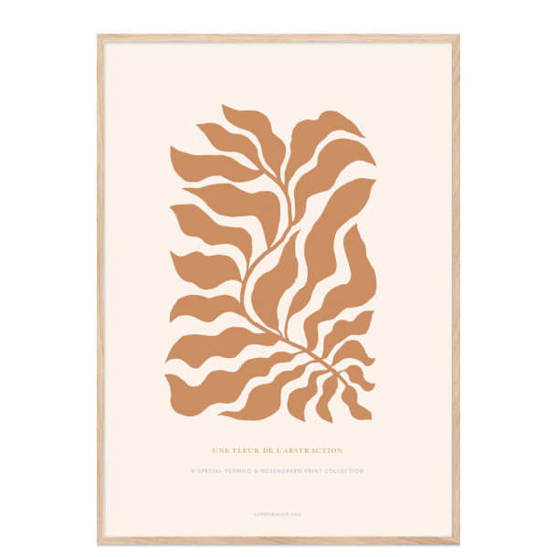 Poster. Fleur de abstraction No. 6 - Brown