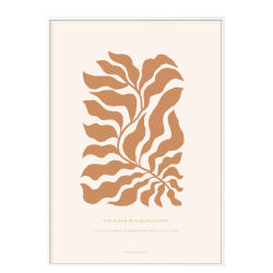 Poster. Fleur de abstraction No. 6 - Brown